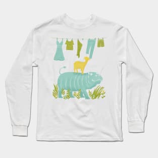 Humphrey the Hippo and the Cameroon Mountain Goat Long Sleeve T-Shirt